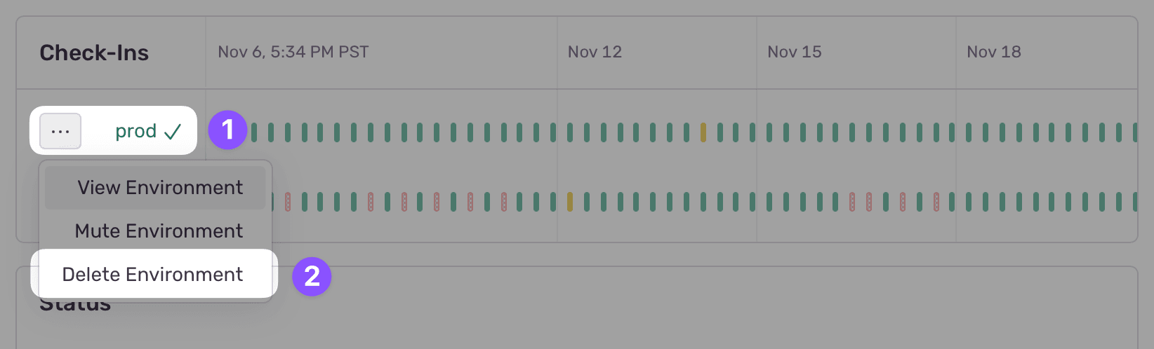 Muting a Cron Monitor environment