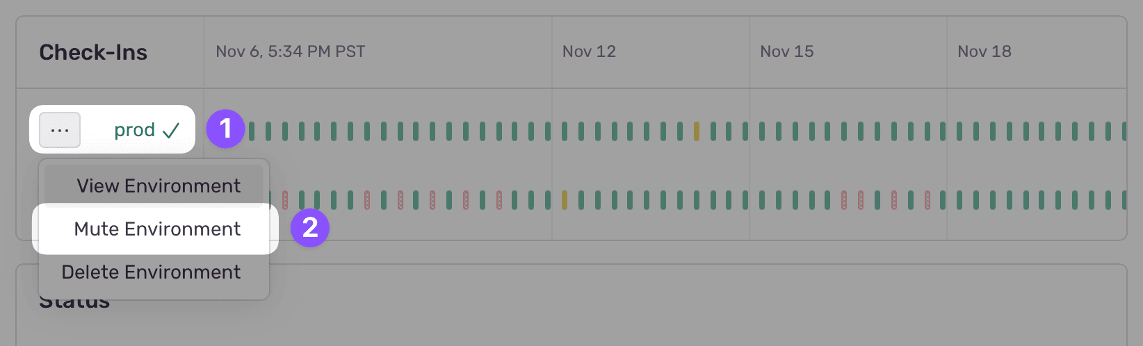 Muting a Cron Monitor environment